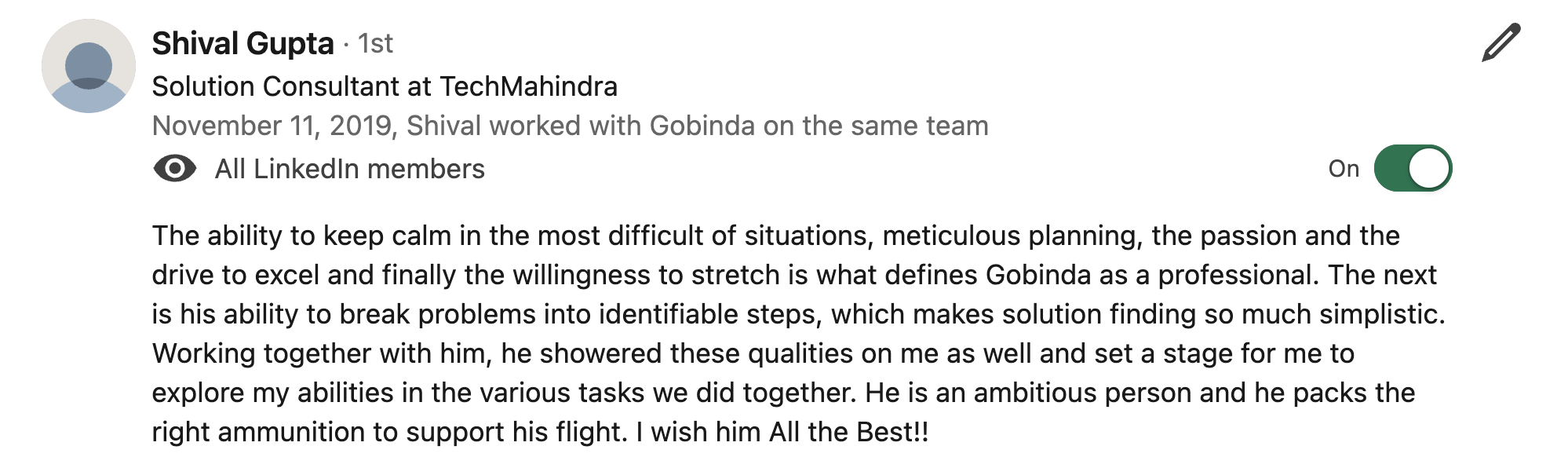 LinkedIn Recommendation 4